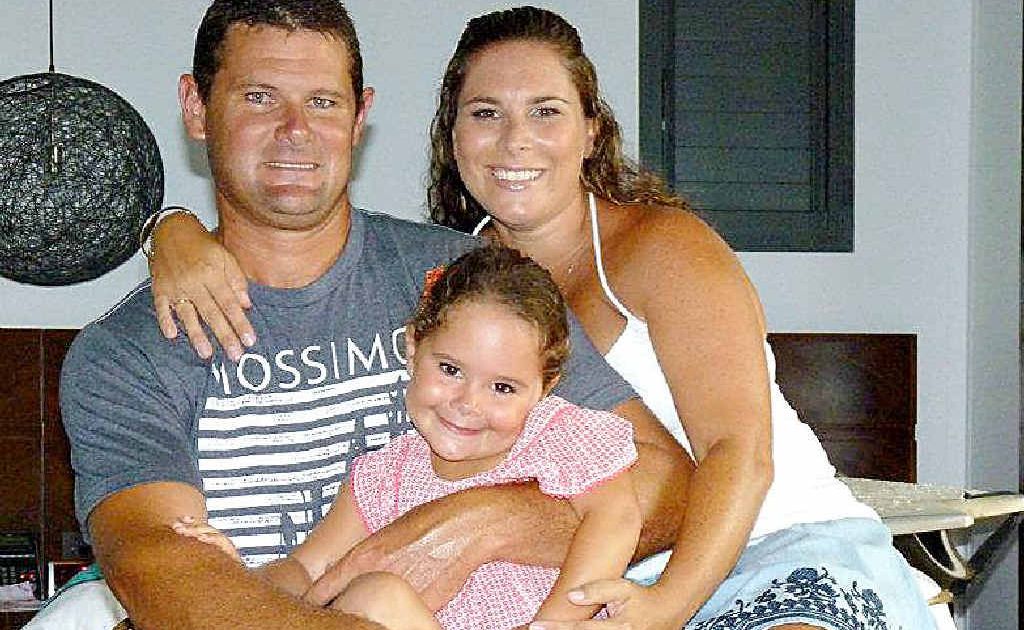 Danielle Doney Bryce, Luke Bryce and four-year-old Chelsea have been stranded at their home in Fiji for the past five days. Danielle Doney Bryce, Luke Bryce and four-year-old Chelsea have been stranded at their home in Fiji for the past five days.